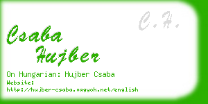 csaba hujber business card